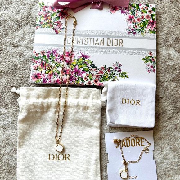 Christian Dior J’adore Compliments Perfumed Ceramic Necklace 16” W/Bracelet Set - Picture 2 of 8